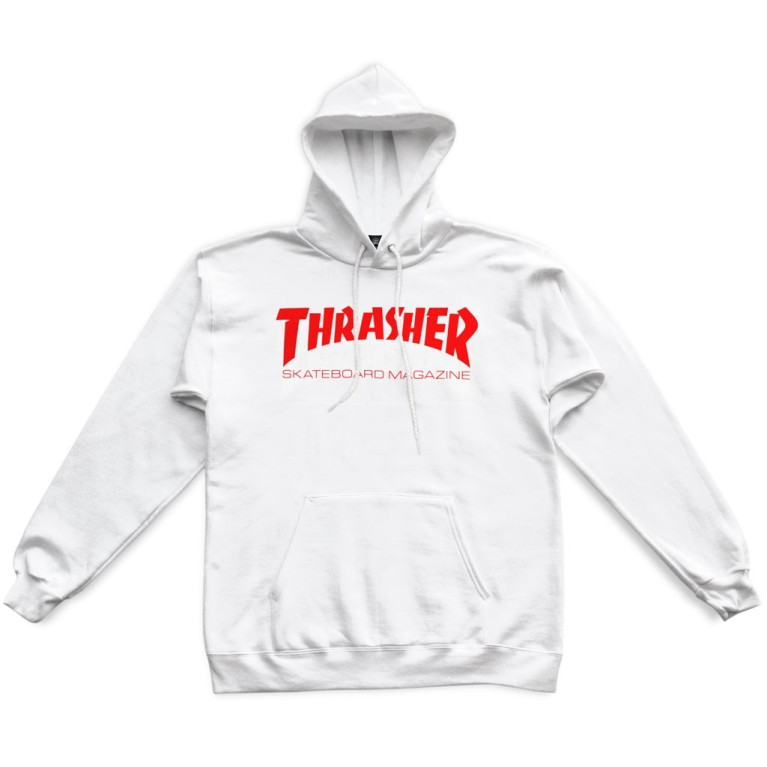 Толстовка Thrasher Skate Mag Hoodie White/Red