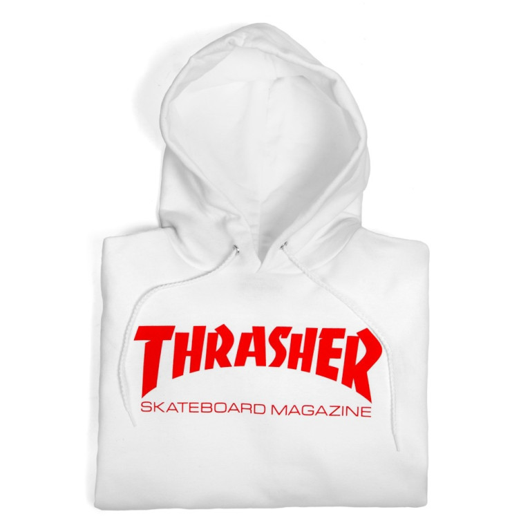 Толстовка Thrasher Skate Mag Hoodie White/Red