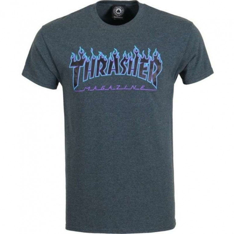 Футболка Thrasher Flame Logo Dark Heather