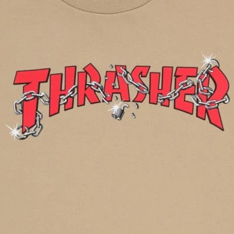 Футболка THRASHER CHAINS BY DANIEL SHEPARD TAN