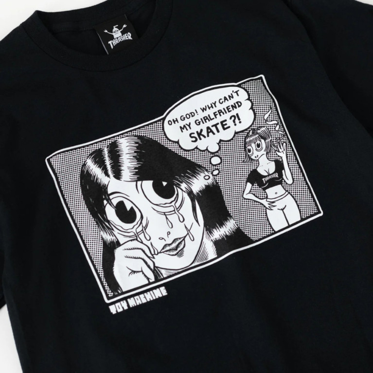 Футболка THRASHER THR X TOY MACHINE GIRLFRIEND BLACK
