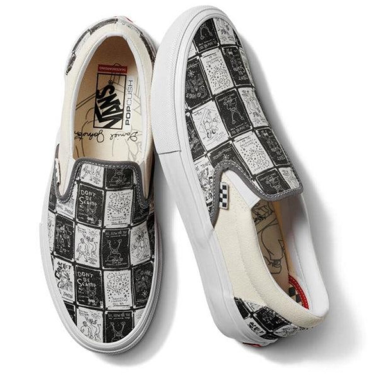 Кеды VANS SHOES SKATE SLIP-ON DANIEL JOHNSTON RAVEN