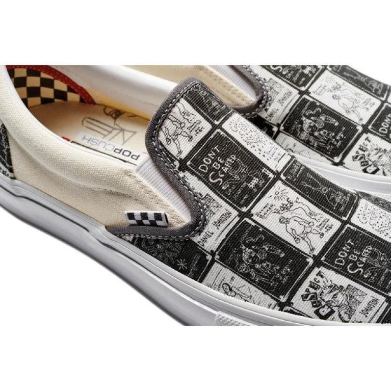 Кеды VANS SHOES SKATE SLIP-ON DANIEL JOHNSTON RAVEN