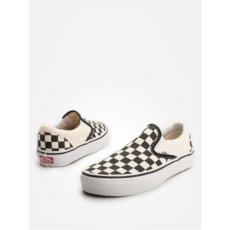 Кеды VANS SHOES CLASSIC SLIP-ON BLACK/WHITE CHECKER