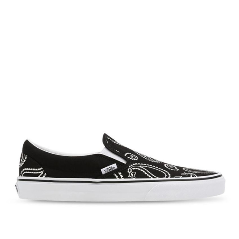 Кеды VANS SHOES CLASSIC SLIP-ON PEACE PAISLEY BLACK/WHITE