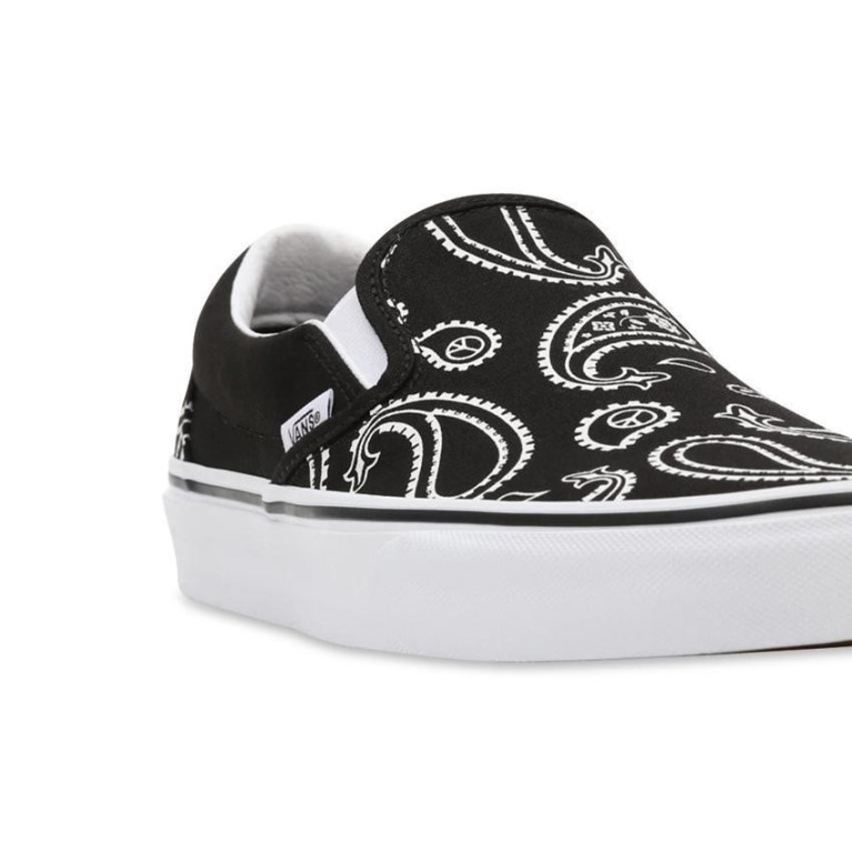Кеды VANS SHOES CLASSIC SLIP-ON PEACE PAISLEY BLACK/WHITE