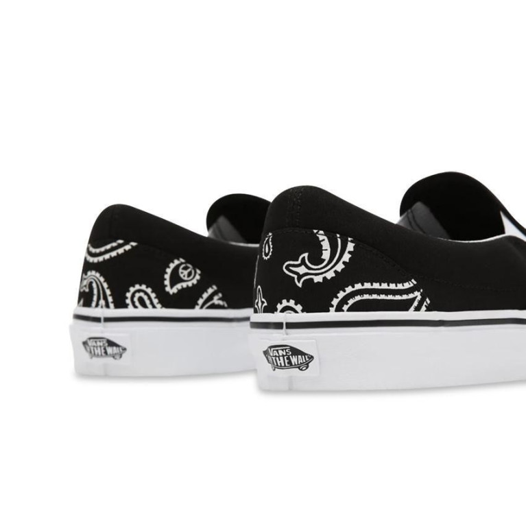 Кеды VANS SHOES CLASSIC SLIP-ON PEACE PAISLEY BLACK/WHITE