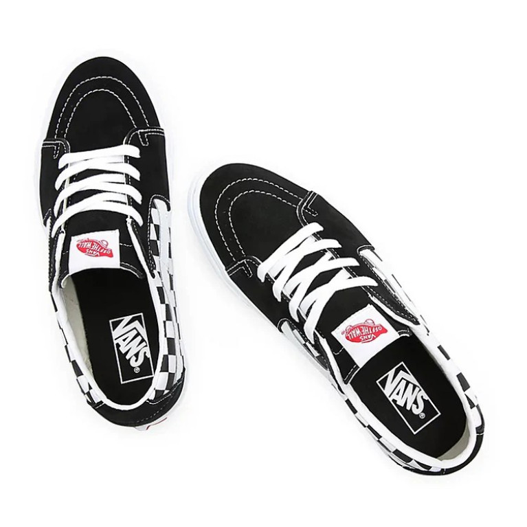 Кеды VANS LS SHOES U SK8-LOW (CANVAS/SUEDE) BLKCHCKRBRD