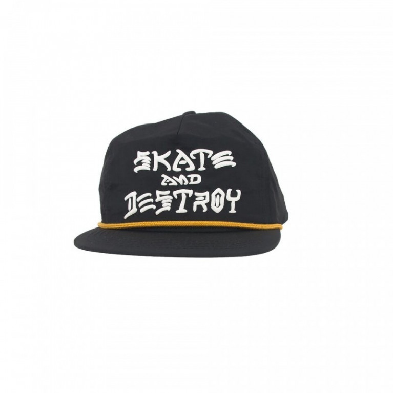 Кепка Thrasher Skate & Destroy Puff Ink Snapback Black