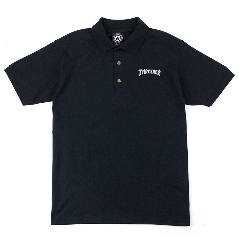 Поло Thrasher Logo Polo Shirt Black