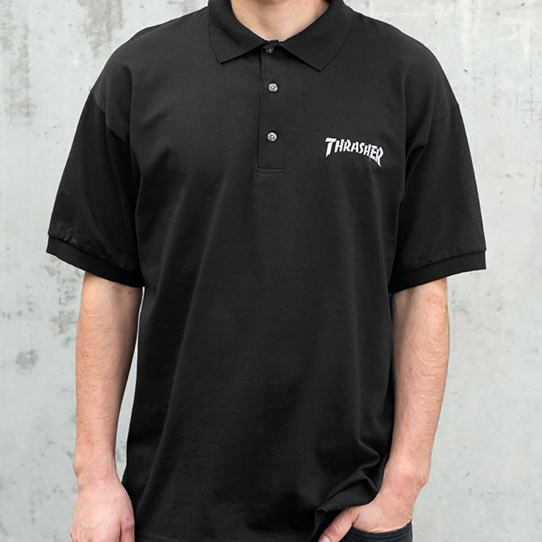 Поло Thrasher Logo Polo Shirt Black
