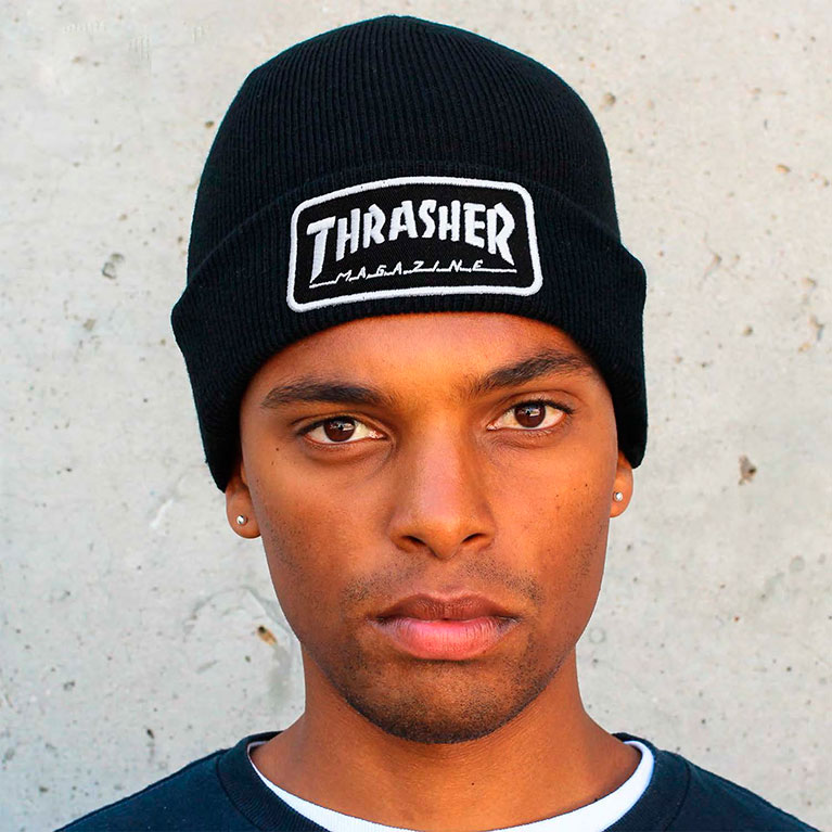 Шапка Thrasher Logo Patch Beanie Black