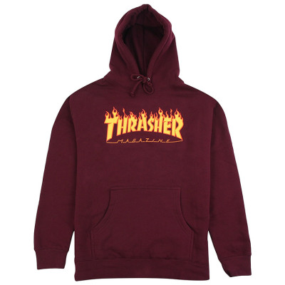 Толстовка Thrasher Flame Logo Hoodie Maroon 
