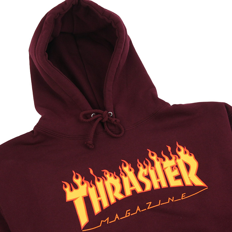 Толстовка Thrasher Flame Logo Hoodie Maroon 