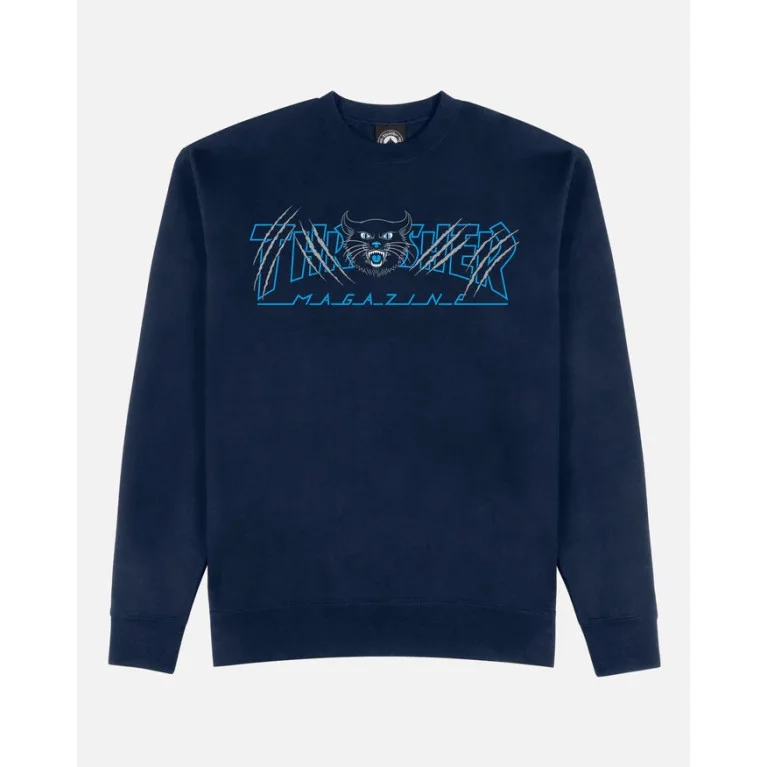 Кофта Thrasher GATO CREWNECK NAVY