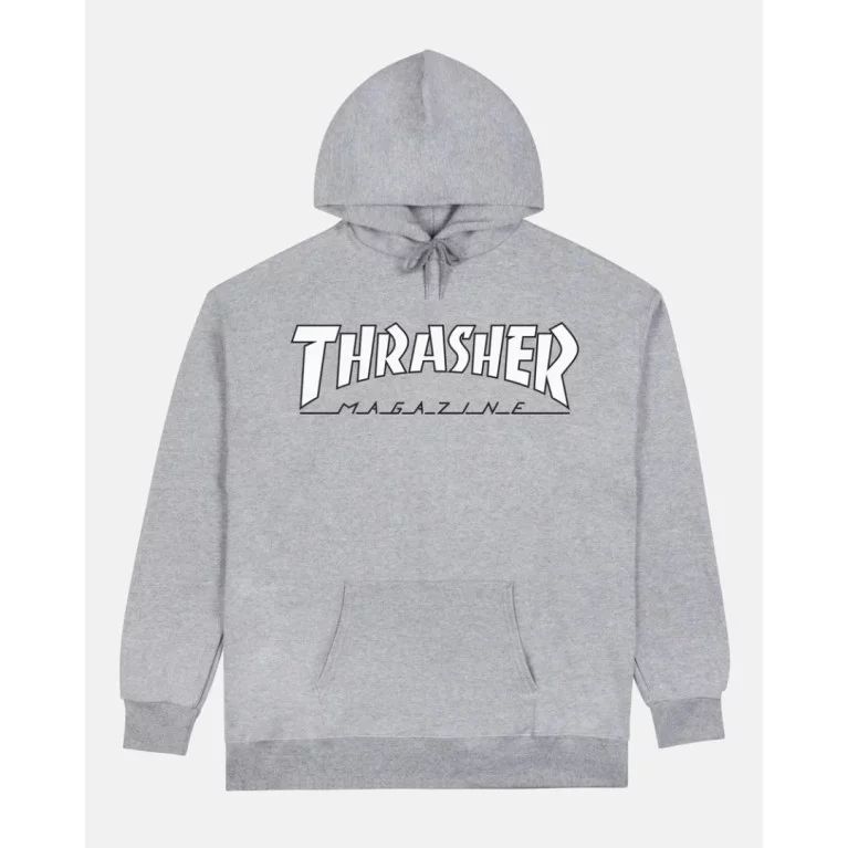Толстовка Thrasher Outlined Hoodie Light Steel