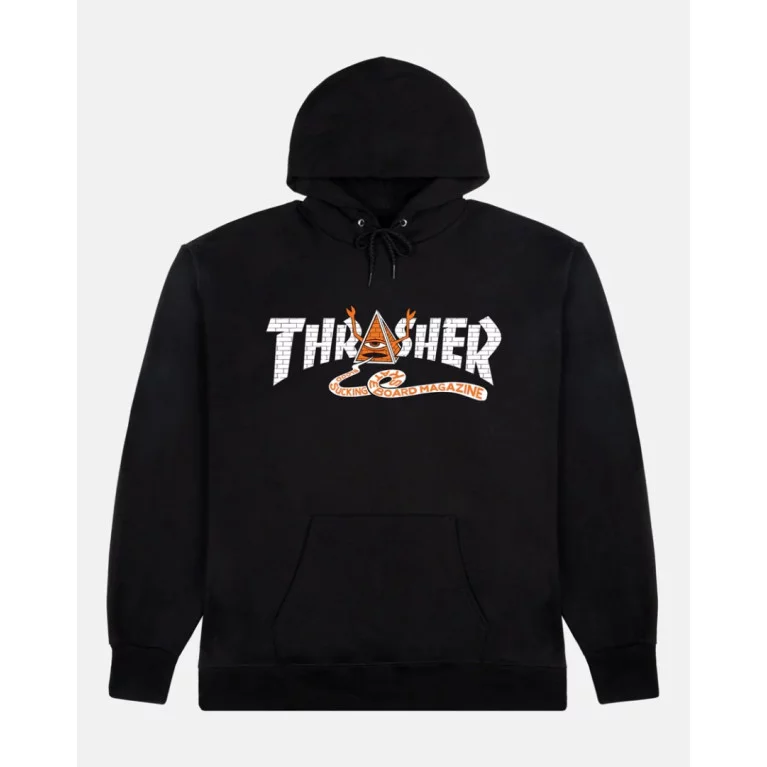 Толстовка THRASHER THR X TOY MACHINE PYRAMID BLACK
