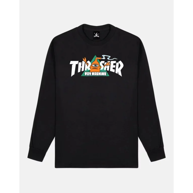 Лонгслив THRASHER THR X TOY MACHINE VORTEX BLACK