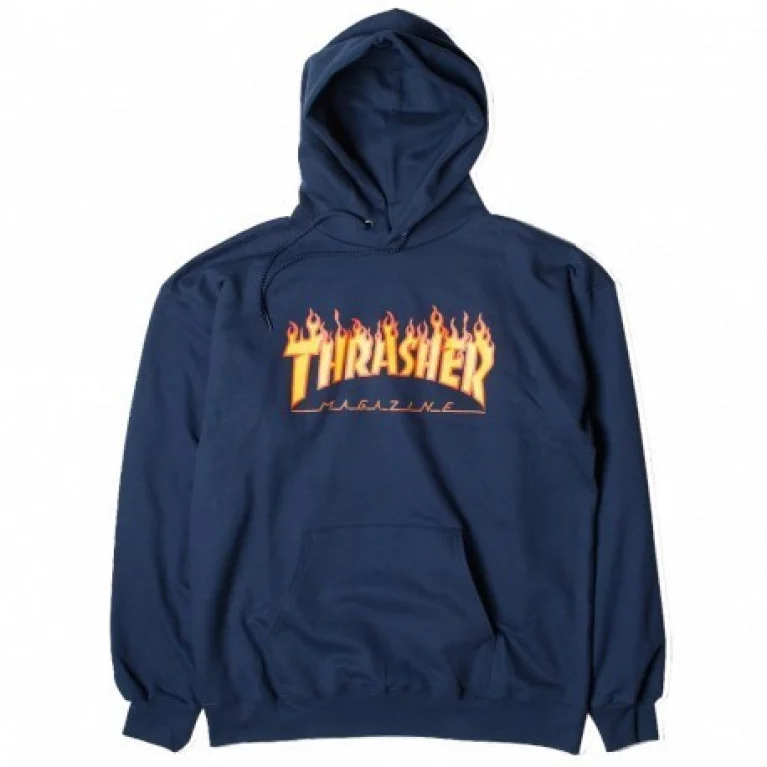 Толстовка Thrasher Flame Logo Hoodie Navy