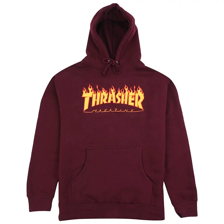 Толстовка Thrasher Flame Logo Hoodie Maroon 