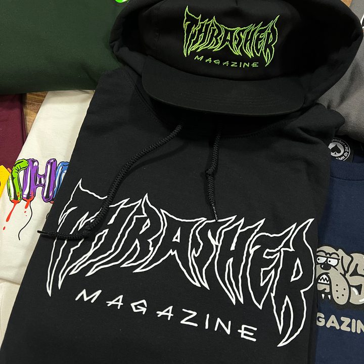 Худи и свитшоты Thrasher в чёрном и Forest Green