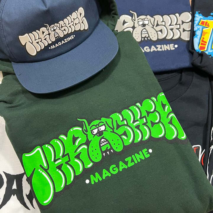 Принты BALLOONS, STACKED и METAL на одежде Thrasher