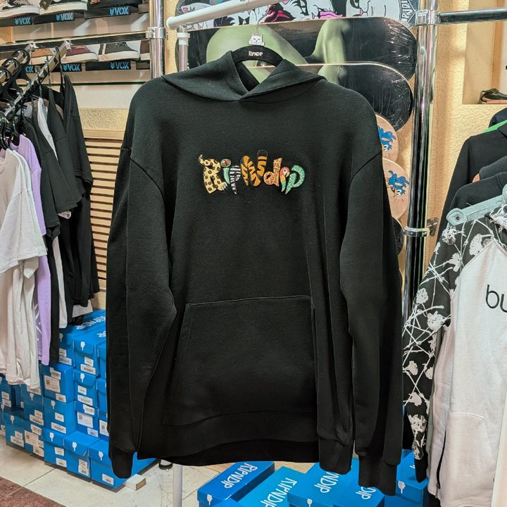 Толстовка Ripndip RAINFOREST HOODIE BLACK вид сзади