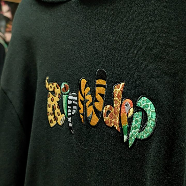Толстовка Ripndip RAINFOREST HOODIE BLACK с вышитым лого