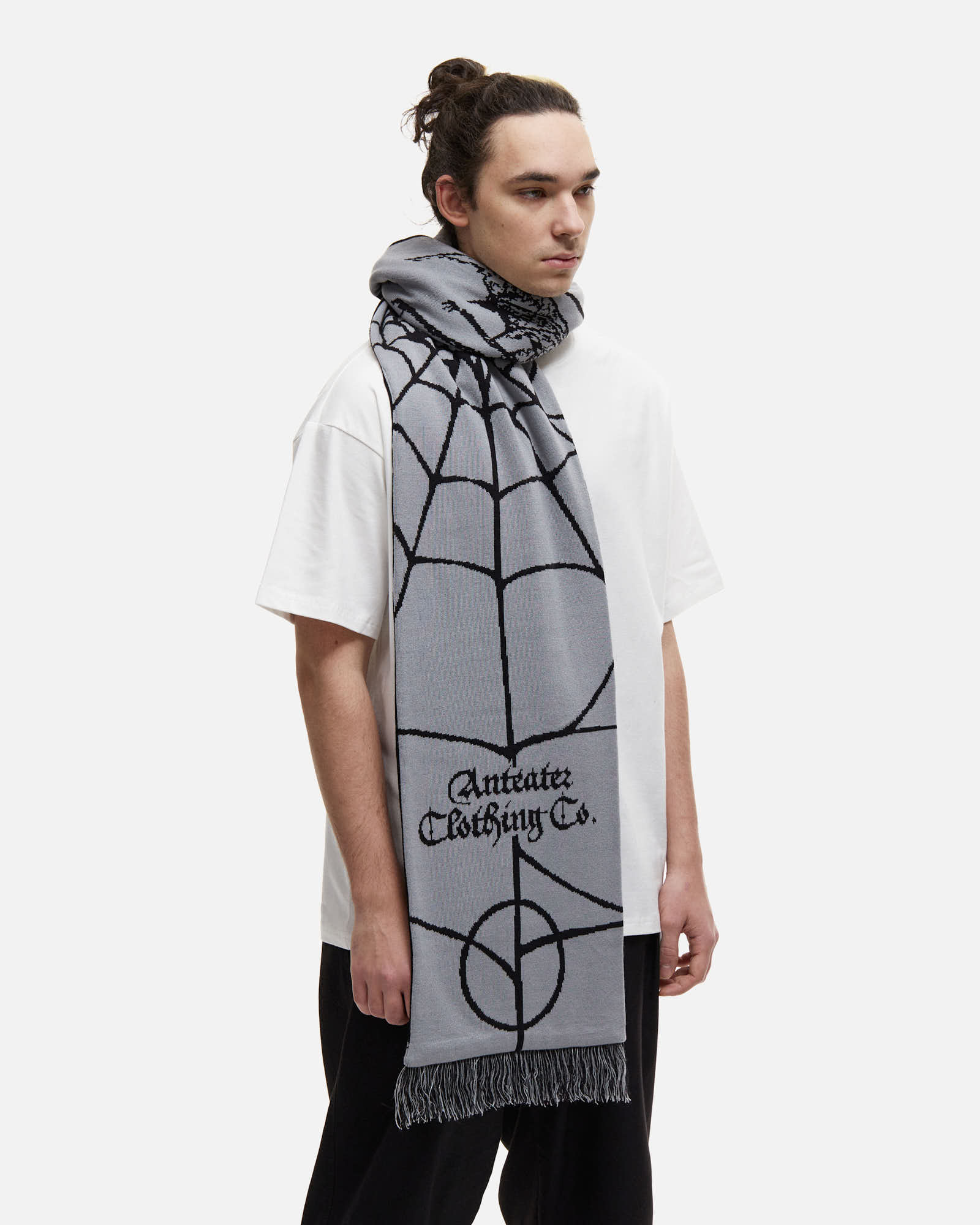 Шарф ANTEATER Scarf-Black-Grey