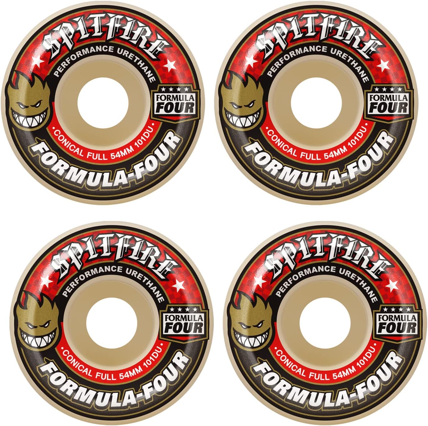 Колеса Spitfire - F4 101D Conical Full Wheel White/Red